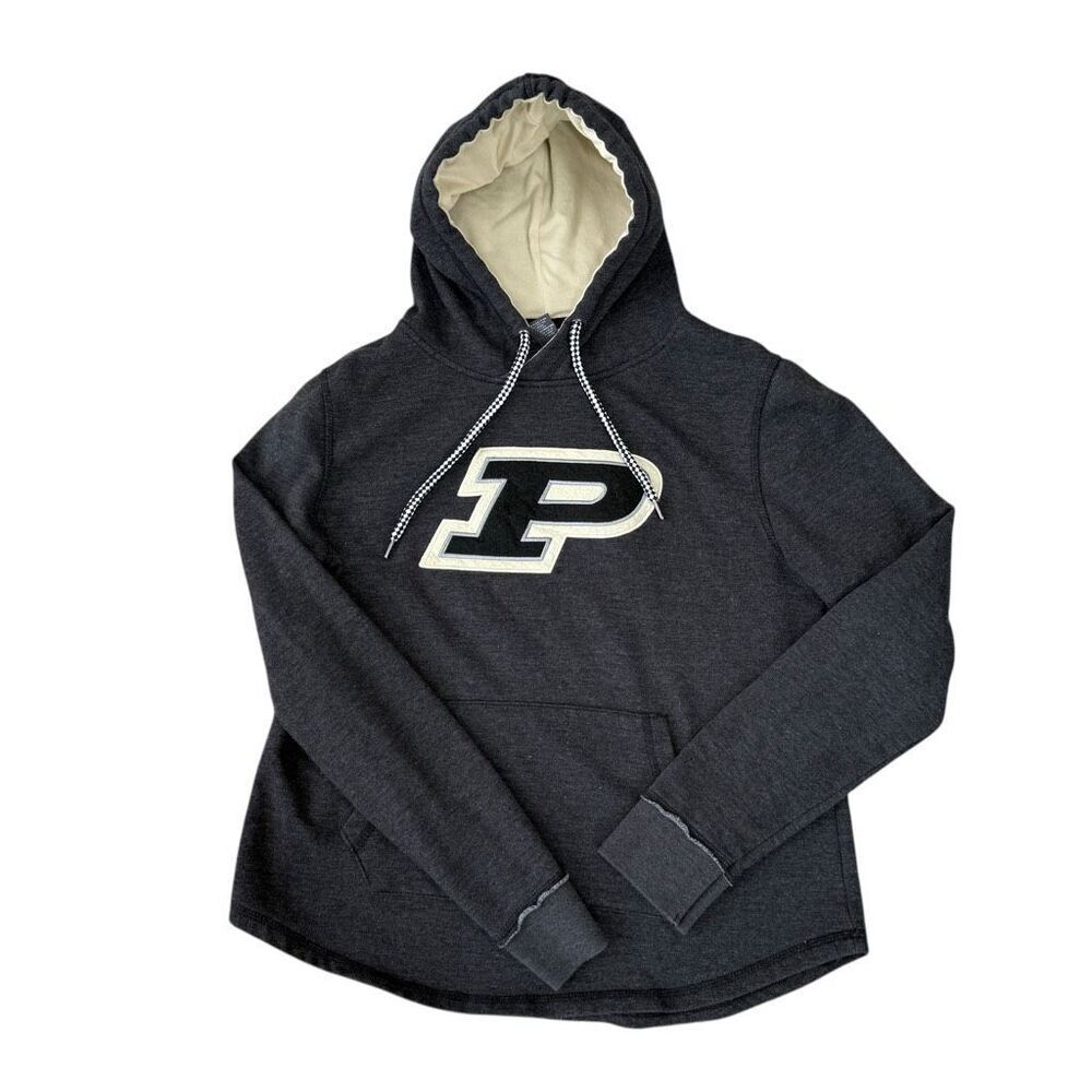 STADIUM ATHLETIC gray Purdue Boilermakers Team Big Logo Pullover Hoodie size L